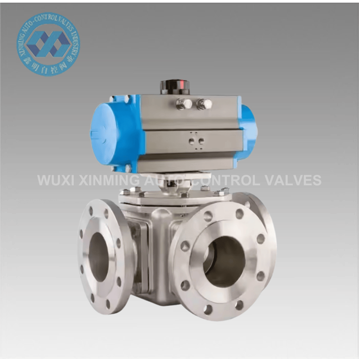 High Quality Three-way Pneumatic Ball Valve