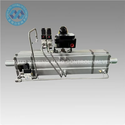 آلیاژ آلومینیوم سه موقعیت 0 درجه 45 درجه 90 درجه در محرک پنوماتیک قابل تنظیم